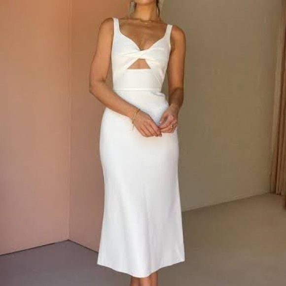 Bec + Bridge Forever Young Midi Dress White - Size 8 - Picture 5 of 10